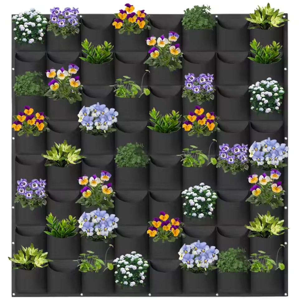 Bonsai Vertical Garden - 壁掛け植栽バッグ複数のポケット成長バッグプランター垂直庭野菜リビング盆栽花植木鉢ホームサプライ