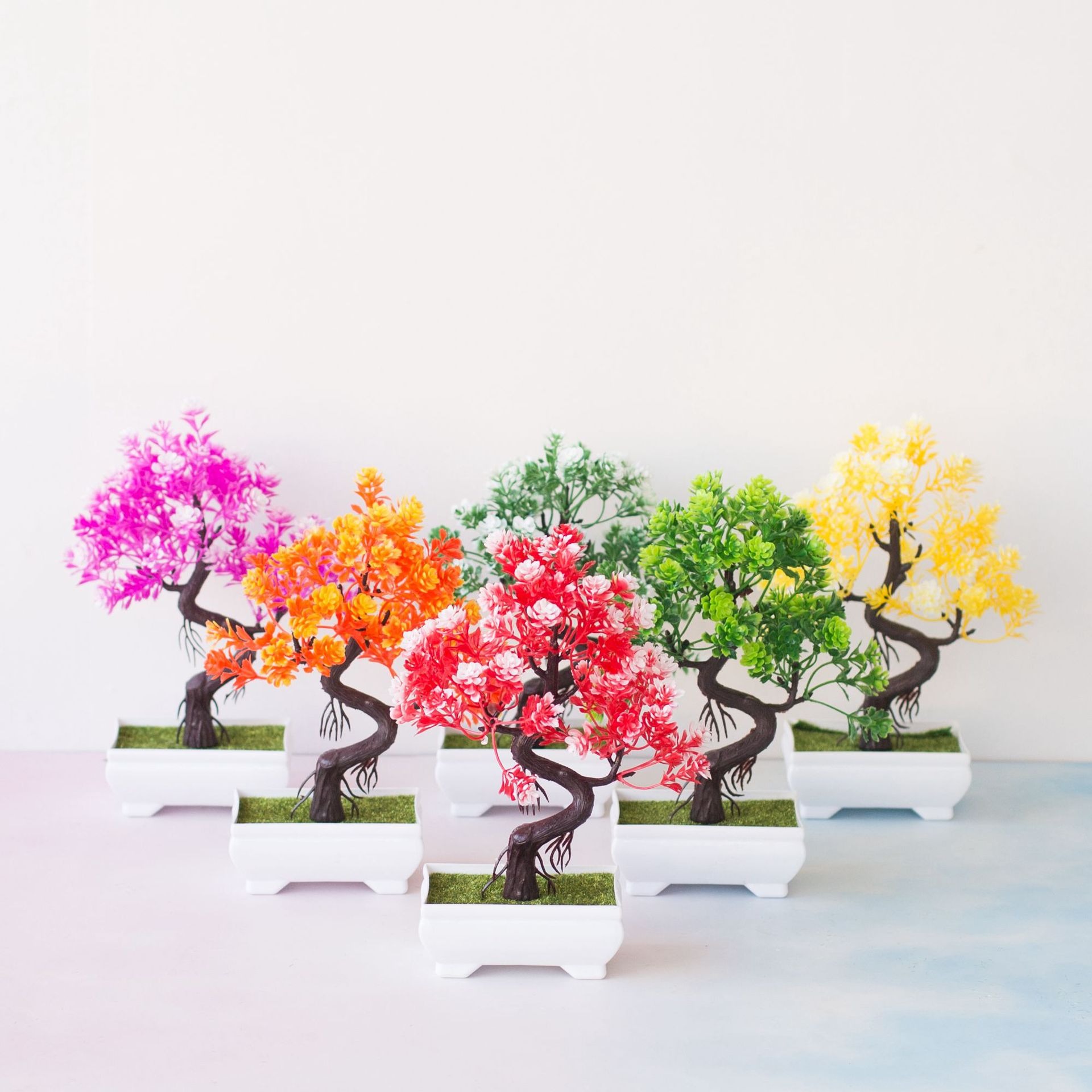 Bonsai Tree Zen Garden - 人工盆栽小型樹木フェイクプラント禅庭飾りテーブルホーム室内装飾