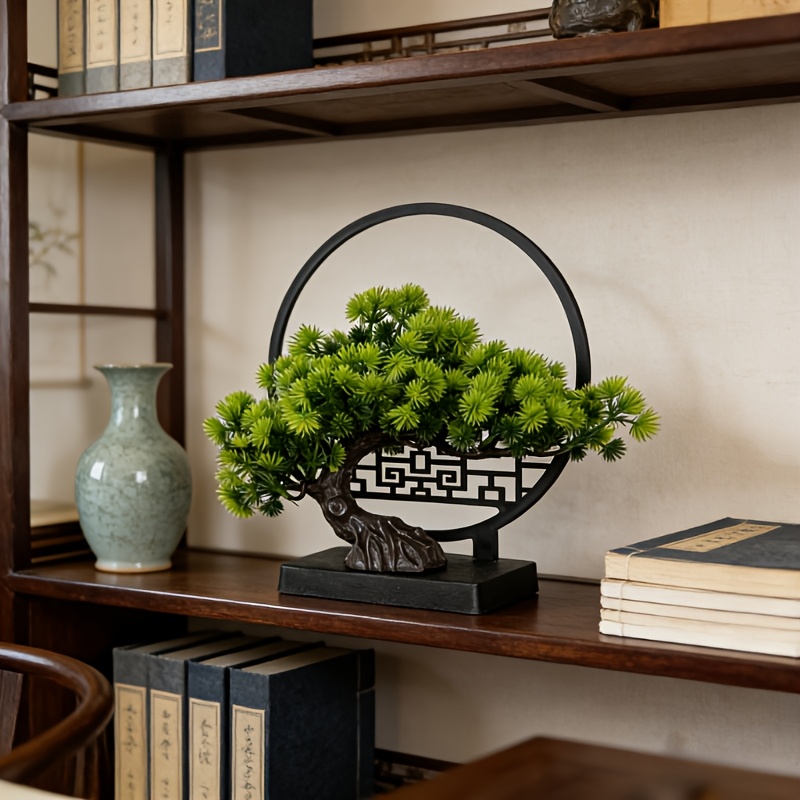 Bonsai Tree Zen Garden - 人工松盆栽 - 浴室、本棚、禅庭の装飾、家の装飾、結婚式の装飾、寝室に最適です。