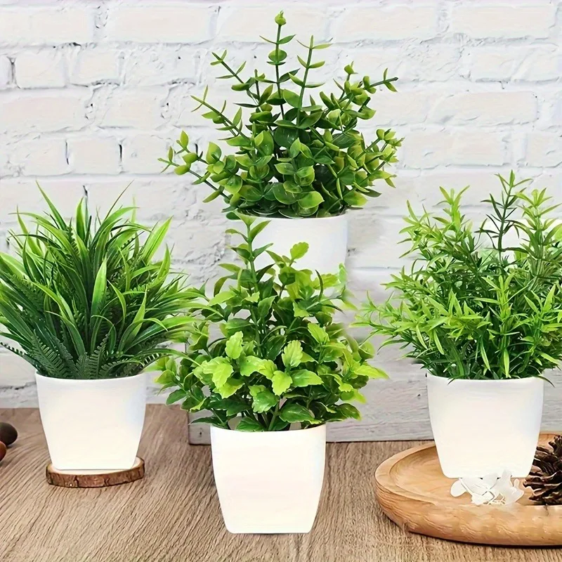 Bonsai Garden Mini - 卸売 OEM/ODM 人工ミニ鉢植え偽スプレー ユーカリの植物ポット観葉植物ホーム オフィス用