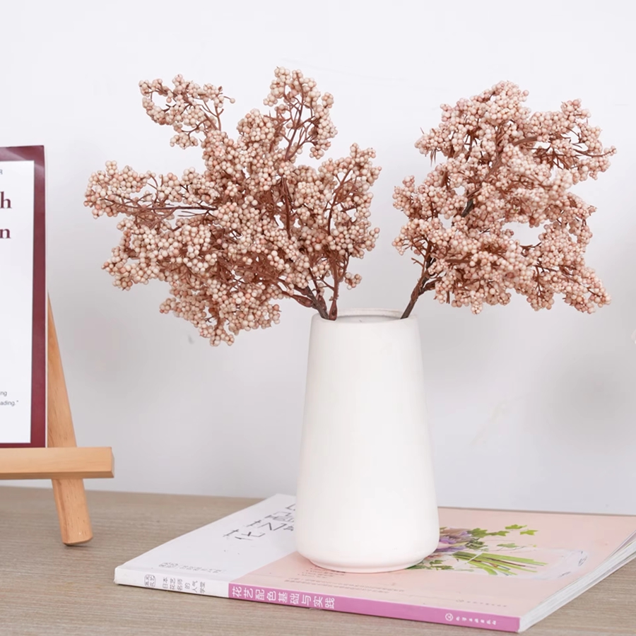 Bonsai Garden Festival - 造花植物ウィンターベリーウェディングブライダルブーケホームルーム花瓶屋外庭庭盆栽フェスティバルDIYギフトホットセール