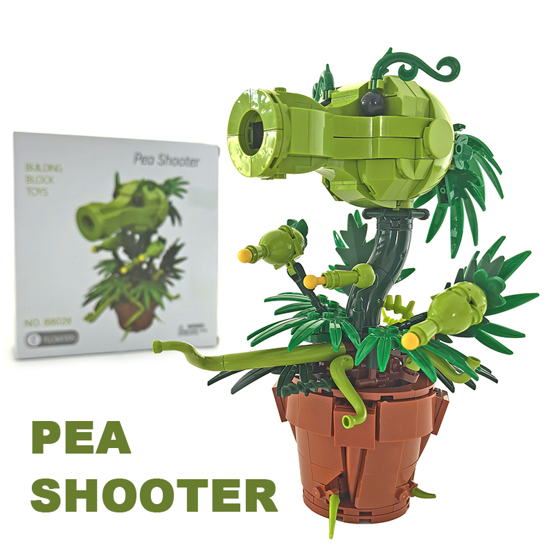 クリエイティブ植物戦争ゲームキャラクターピーシュータービルデ - Bonsai Garden Lego のレビューと価格