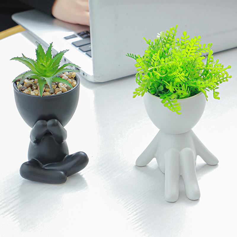 家の装飾,オフィスの装飾,壁のためのセラミック漫画の鍋 - Bonsai Tree Zen Garden のレビューと価格