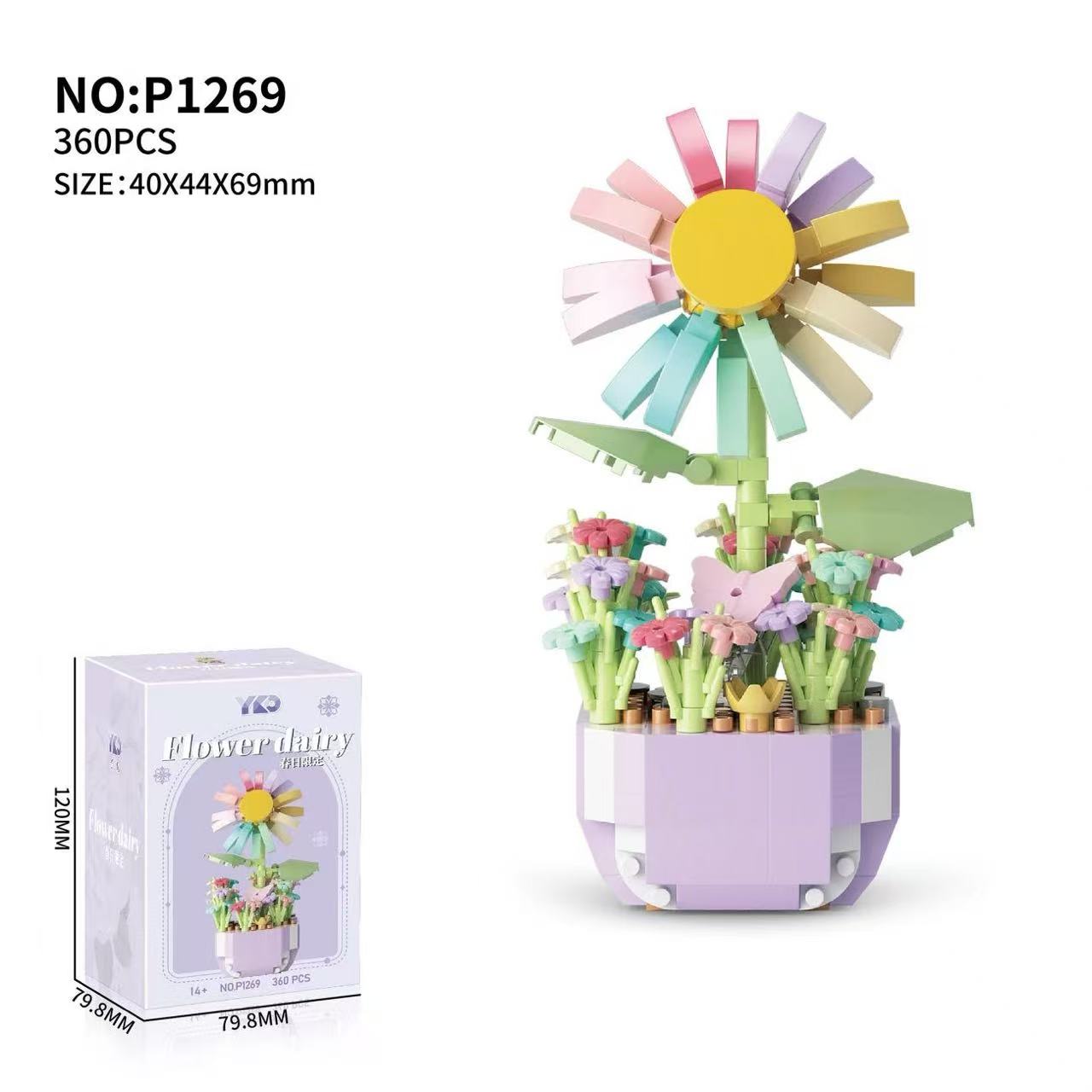 ミニ鉢植えの花ビルディングブロックセット子供 DIY 教育玩 - Bonsai Garden Lego のレビューと価格