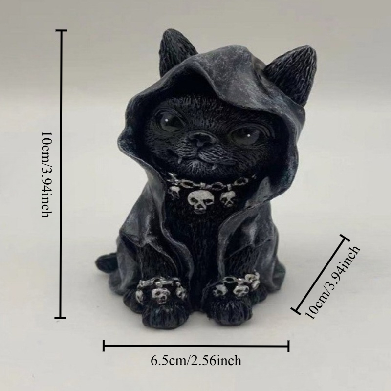 ハロウィン魔法猫樹脂工芸置物動物像ミニチュア家庭菜園盆栽装飾 - Bonsai Garden Festival のレビューと価格