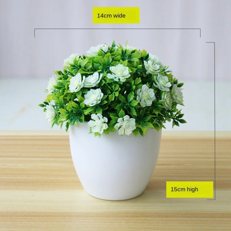 人工盆栽,1ピース,鉢植えの小さな花,偽の植物,家の装飾,ホ - Bonsai Garden Mini のレビューと価格