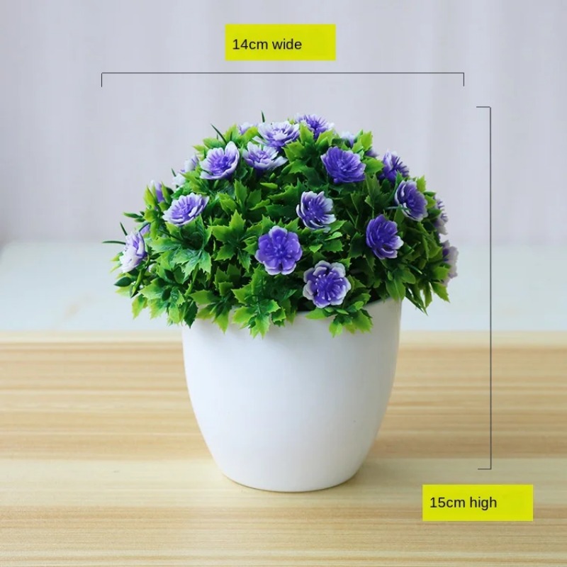 人工盆栽,1ピース,鉢植えの小さな花,偽の植物,家の装飾,ホ - Bonsai Garden Mini のレビューと価格