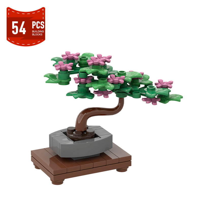 子供のための緑の木のおもちゃ,装飾的な植物,花,草,モデル, - Bonsai Garden Lego のレビューと価格