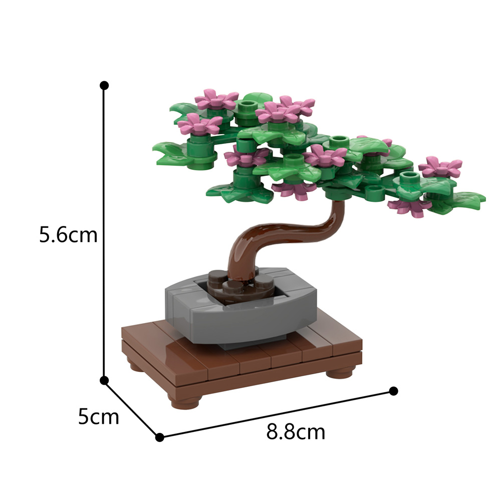 子供のための緑の木のおもちゃ,装飾的な植物,花,草,モデル, - Bonsai Garden Lego のレビューと価格