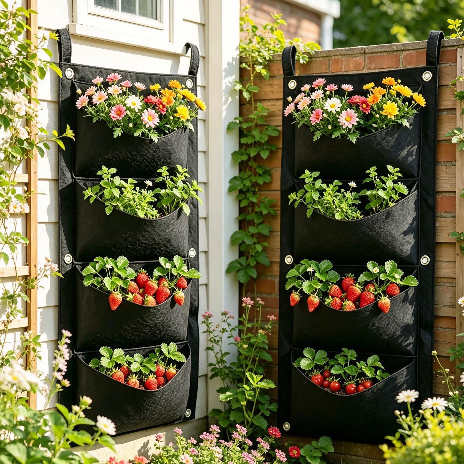 2 個壁掛け植栽バッグ複数のポケット成長バッグプランター垂直 - Bonsai Vertical Garden のレビューと価格