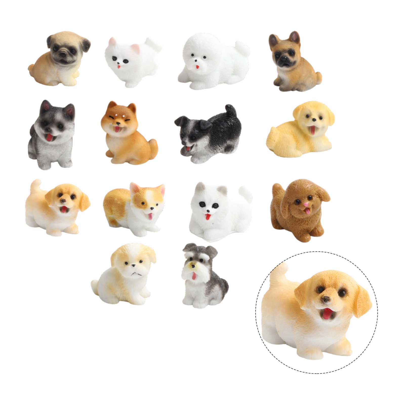 妖精の庭の装飾品、写真のようなミニチュア犬の置物、細部にこだ - Bonsai Garden Set Up のレビューと価格