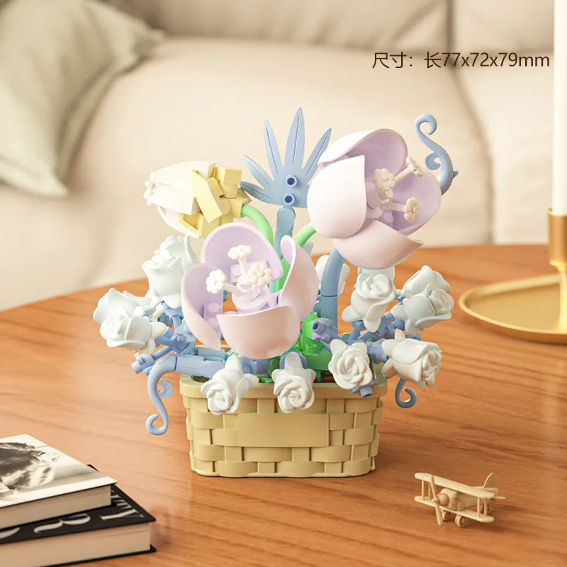DIY MOC ポット入りバラ、ヒマワリ、多肉植物、盆栽、庭 - Bonsai Garden Lego のレビューと価格