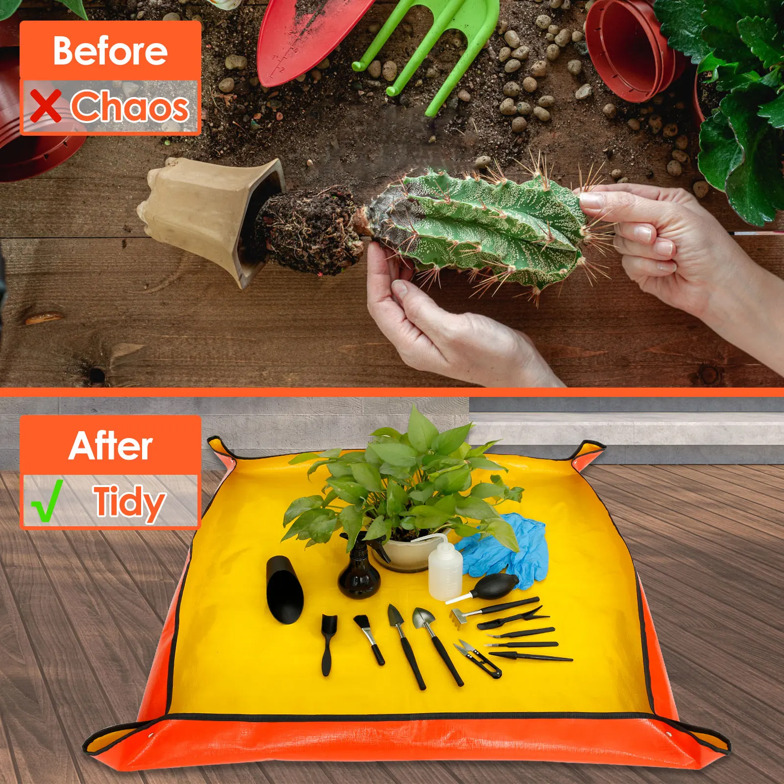 ガーデン多肉植物ツール、植木鉢マット付きミニプランターキット - Bonsai Garden Mini のレビューと価格