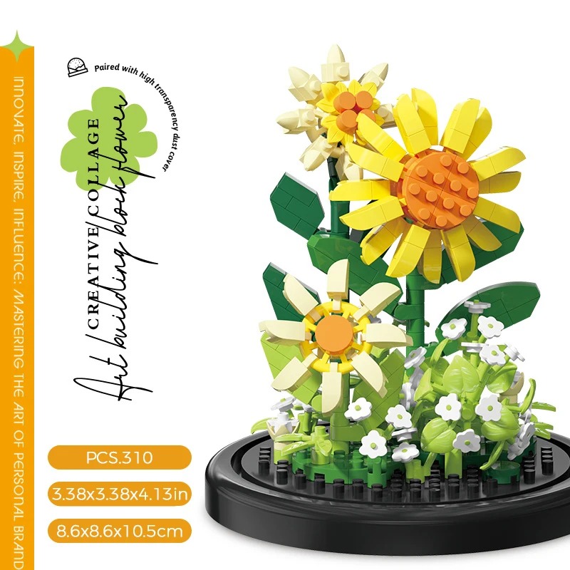 マイクロビルディングブロック永遠の花の花束盆栽鉢植え植物モデ - Bonsai Garden Lego のレビューと価格
