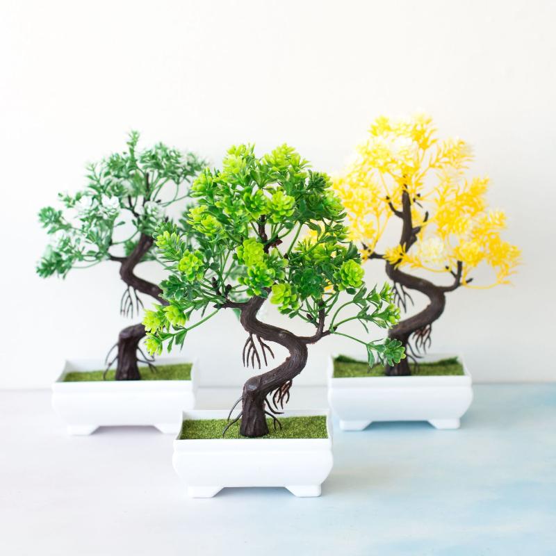 [MOA]小さな木鉢植えの偽物植物、禅庭の装飾品、人工植物の - Bonsai Tree Zen Garden のレビューと価格