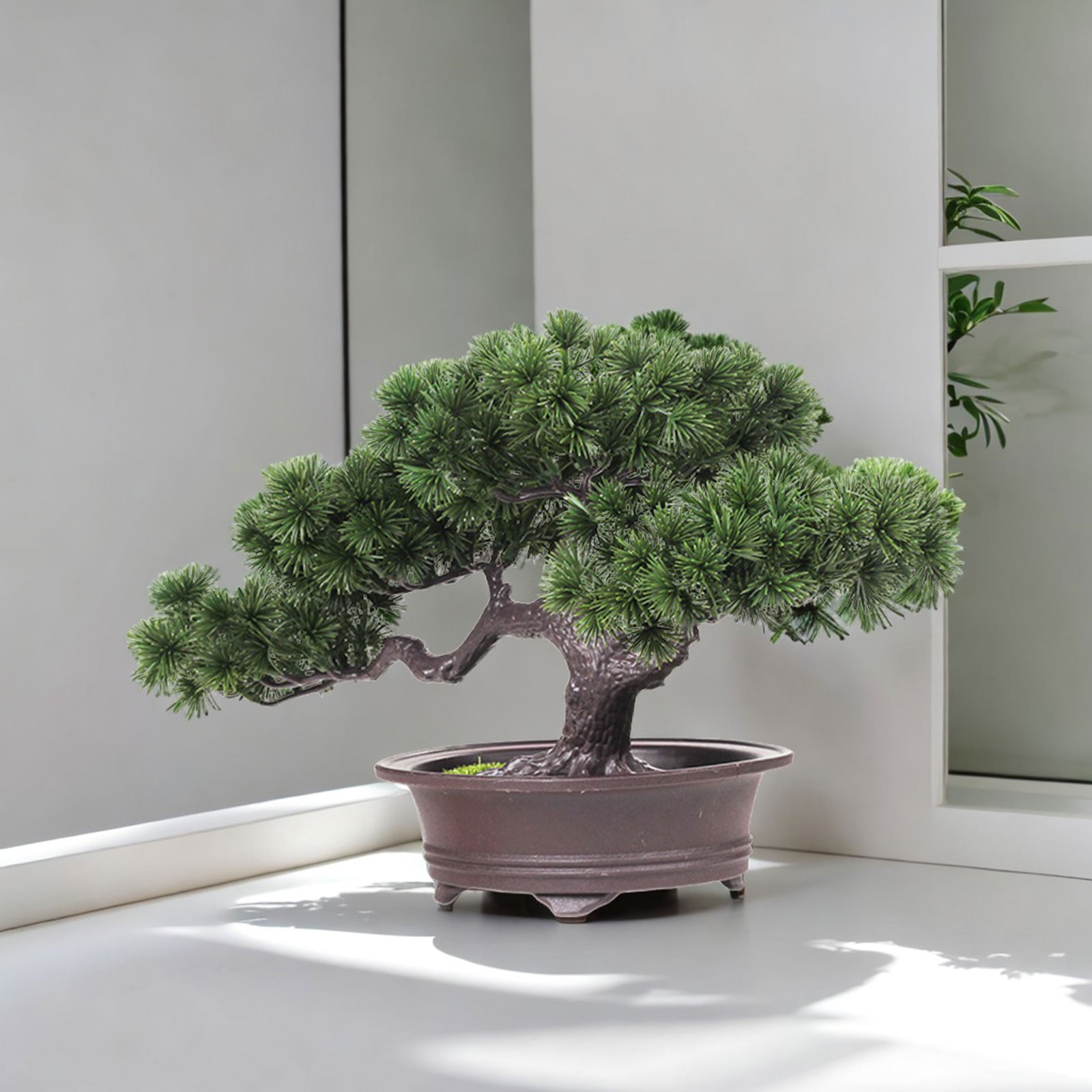 人工盆栽偽の木鉢植え緑の装飾デスクトップディスプレイリビング - Bonsai Tree Zen Garden のレビューと価格