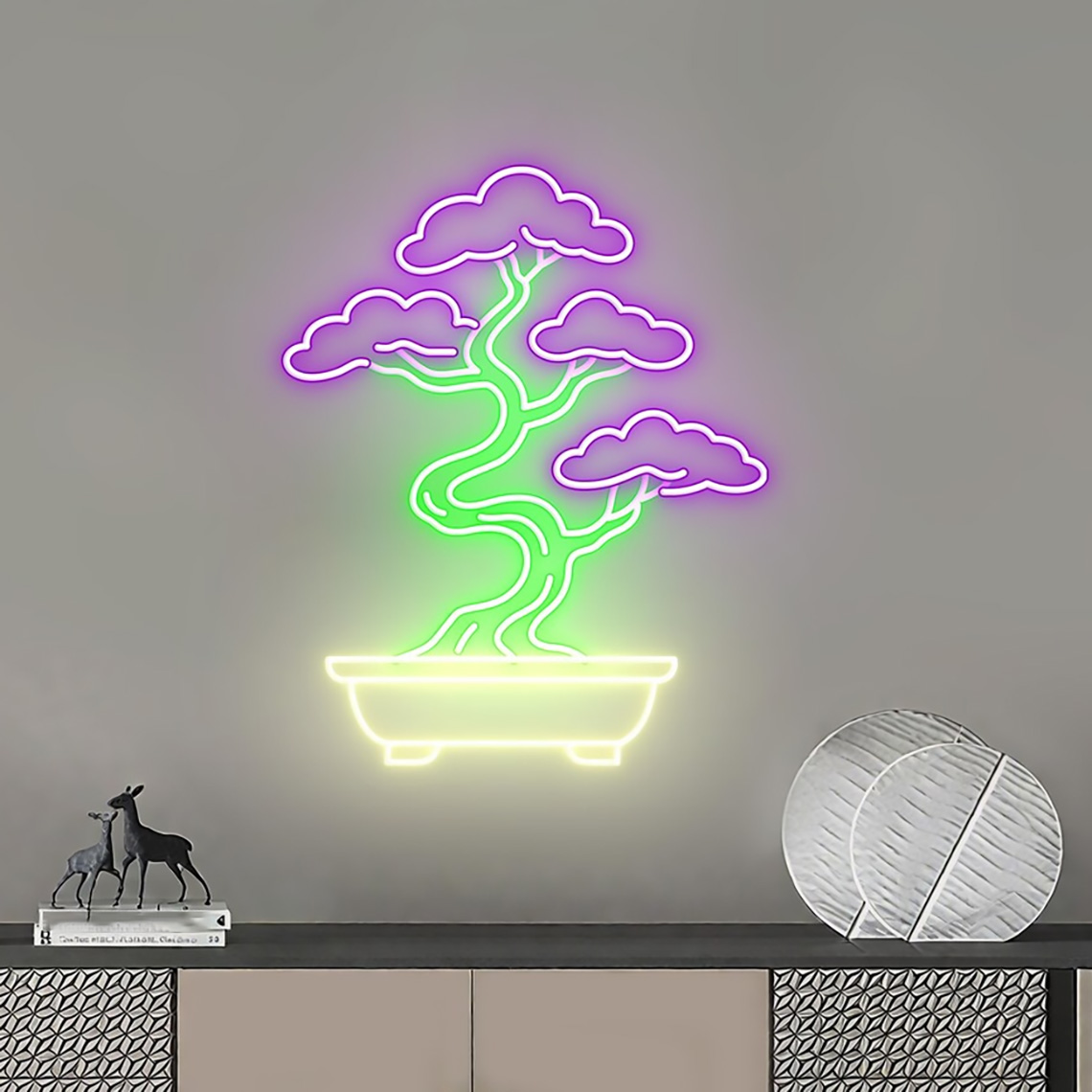 盆栽ネオンサイン 禅ガーデンツリー装飾ネオン 寝室、リビング - Bonsai Tree Zen Garden のレビューと価格
